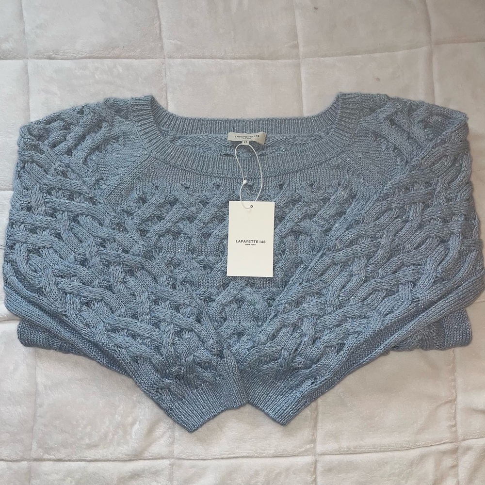 NWT Lafayette 148 Cable Knit Sweater